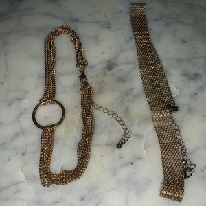 Set of 2 Gold Chokers